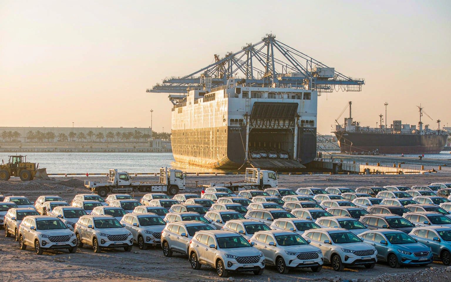 Middle East vehicle export — Gulf and Levant ro-ro ports